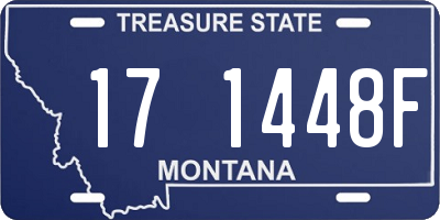 MT license plate 171448F