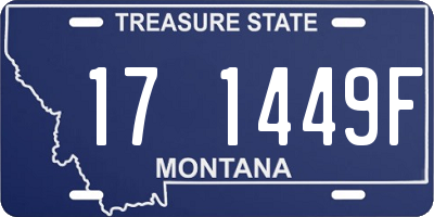 MT license plate 171449F