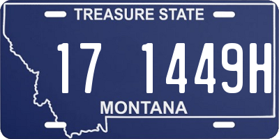 MT license plate 171449H