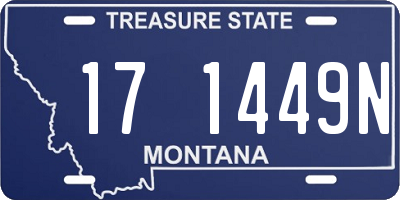 MT license plate 171449N