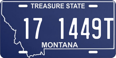 MT license plate 171449T