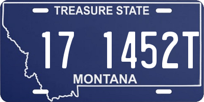 MT license plate 171452T