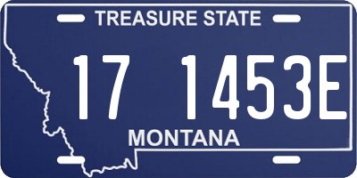 MT license plate 171453E