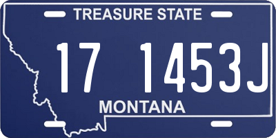 MT license plate 171453J