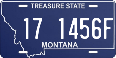 MT license plate 171456F