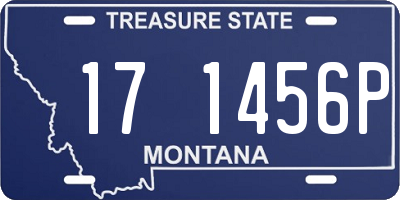 MT license plate 171456P