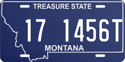 MT license plate 171456T