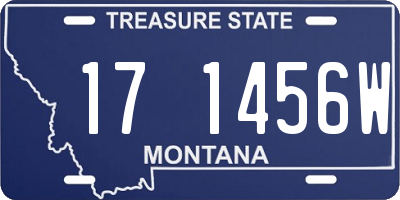 MT license plate 171456W