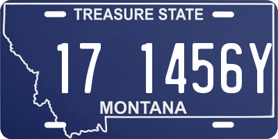 MT license plate 171456Y