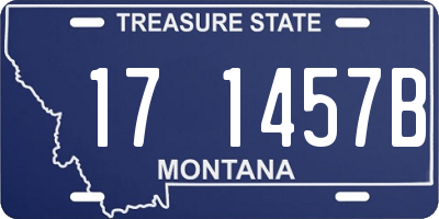 MT license plate 171457B