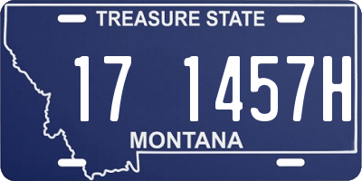 MT license plate 171457H