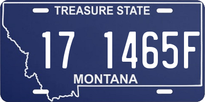 MT license plate 171465F