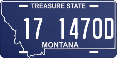 MT license plate 171470D