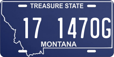 MT license plate 171470G
