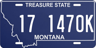 MT license plate 171470K