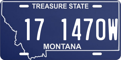 MT license plate 171470W