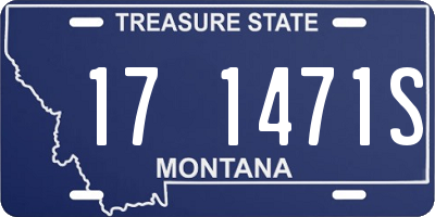 MT license plate 171471S