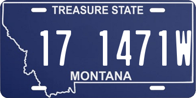 MT license plate 171471W