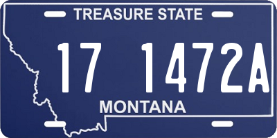 MT license plate 171472A