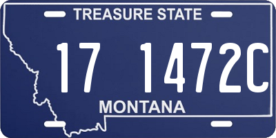 MT license plate 171472C