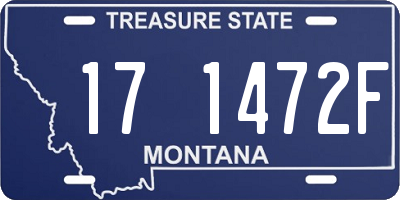 MT license plate 171472F