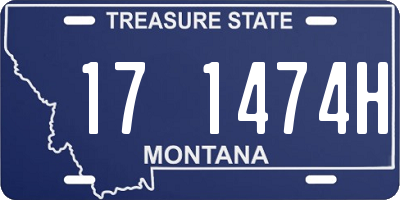MT license plate 171474H