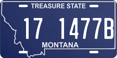 MT license plate 171477B