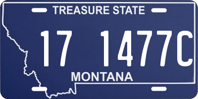 MT license plate 171477C