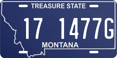 MT license plate 171477G