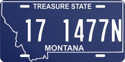 MT license plate 171477N