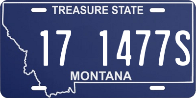 MT license plate 171477S