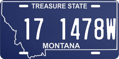 MT license plate 171478W