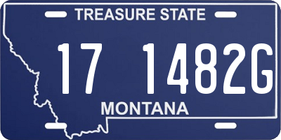 MT license plate 171482G