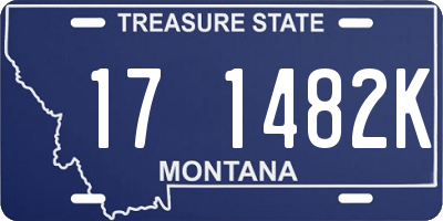 MT license plate 171482K