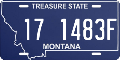 MT license plate 171483F