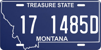 MT license plate 171485D