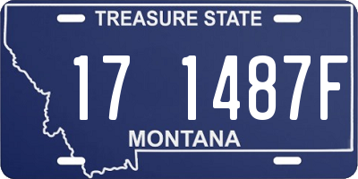 MT license plate 171487F