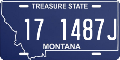 MT license plate 171487J