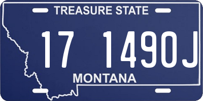 MT license plate 171490J