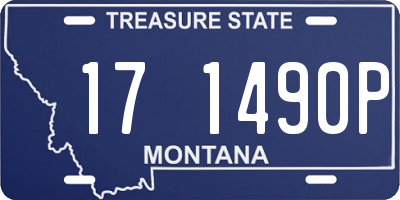 MT license plate 171490P