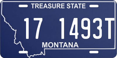 MT license plate 171493T