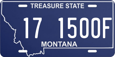 MT license plate 171500F