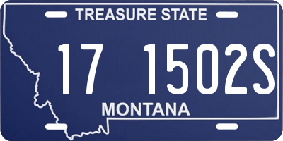 MT license plate 171502S
