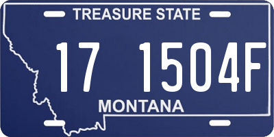 MT license plate 171504F