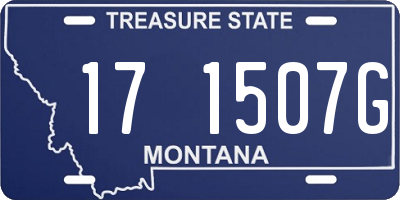 MT license plate 171507G