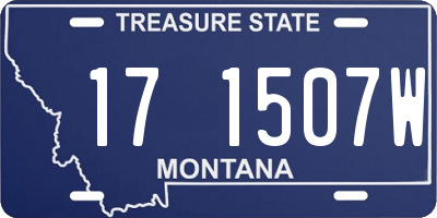 MT license plate 171507W