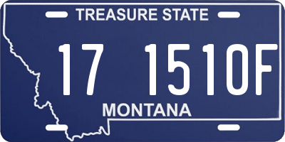 MT license plate 171510F