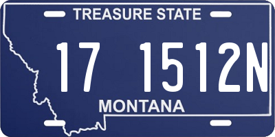 MT license plate 171512N