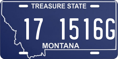 MT license plate 171516G
