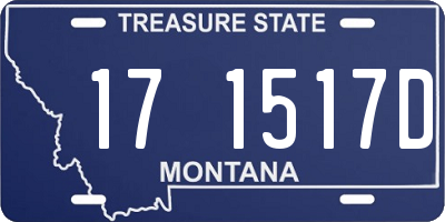 MT license plate 171517D